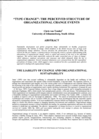 "Type change" : the perceived structure of organizational change events