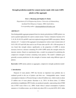 Strength prediction model for cement mortar made with waste LDPE plastic as fine aggregate