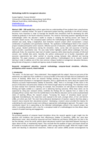 Methodology toolkit for management educators