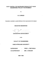 Cost control for increased productivity in an engineering project environment