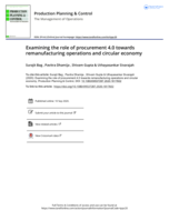 Examining the role of procurement 4.0 towards remanufacturing operations and circular economy