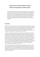 Making community based adaptation a reality :  different conceptualisations, different politics