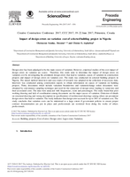Impact of design errors on variation cost of selected building project in Nigeria