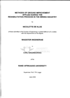 Methods of ground improvement applied during the rehabilitation process in the mining industry