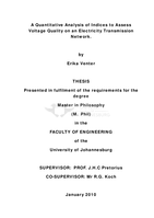 A quantitative analysis of indices to assess voltage quality on an electricity transmission network