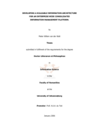 Developing a scaleable information architecture for an  enterprise wide consolidated information management platform