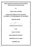 Peer counsellor utilisation in South African tertiary education institutions
