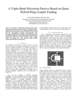A triple-band microstrip passive based on quasi hybrid-ring coupler feeding