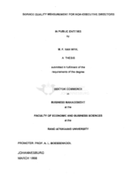 Service quality measurement for non-executive directors in public entities