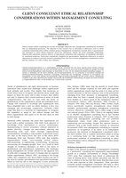 Client-consultant ethical relationship considerations within management consulting.