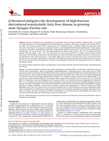 β-Sitosterol mitigates the development of high-fructose diet-induced nonalcoholic fatty liver disease in growing male Sprague–Dawley rats