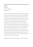 The peculiarities of South African history : Thompsonian social history and the limits of colonialism