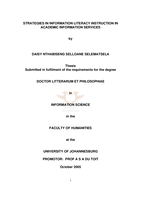 Strategies in information literacy instruction in academic information services