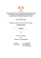 The polymerization of cyclodextrins modified with silicon (Si) and titanium (Ti) based compounds for the removal and degradation of organic contaminants in water