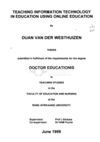 Teaching information technology in education using online education