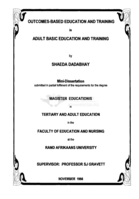 Outcomes-based education and training in adult basic education and training