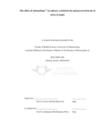 The effect of AdrenoState ® on salivary cortisol levels and perceived levels of stress in males