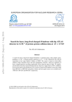 Search for heavy long-lived charged R-hadrons with the ATLAS etector in 3.2 fb−1 of proton–protoncollision data at √s = 13 TedV