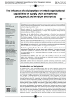 The influence of collaboration-oriented organisational capabilities on supply chain competence among small and medium enterprises