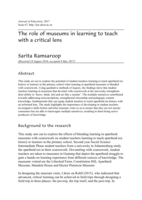 The role of museums in learning to teach with a critical lens