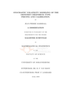 Stochastic volatility modeling of the Ornstein Uhlenbeck type : pricing and calibration