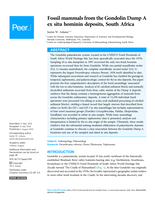 Fossil mammals from the Gondolin Dump A ex situ hominin deposits, South Africa