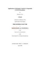 Applications of stochastic analysis to sequential CUSUM procedures