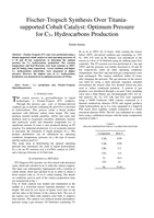 Fischer-Tropsch synthesis Over titaniasupported cobalt catalyst : optimum pressure for C5+ hydrocarbons production