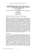 Influence of 660 and 830 nm laser irradiation on genetic profile of extracellular matrix proteins in diabetic wounded human skin fibroblast cells
