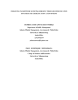 Enhancing payment for municipal services through communication dynamics and emerging innovation options