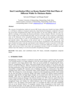 Steel contribution effect on beams bonded with steel plates of different width-to-thickness ratios