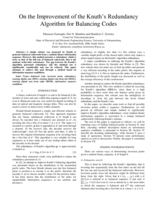 On the improvement of the Knuth’s redundancy algorithm for balancing codes