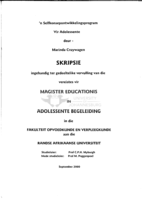 'n Selfkonsepontwikkelingsprogram vir adolessente