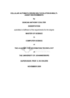 Cellular automata driven self-evolution in multi-agent environments