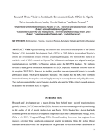 Research trend vis-à-vis Sustainable Development Goals (SDGs) in Nigeria