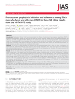 Pre-exposure prophylaxis initiation and adherence among Black men who have sex with men (MSM) in three US cities: results from the HPTN 073 study