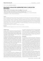 Routinely collected laboratory data : a neglected resource