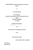 Change management during the implementation of information systems