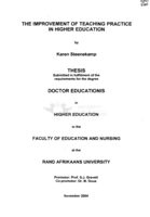 The improvement of teaching practice in higher education