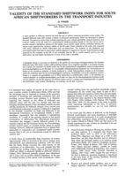 Validity of the standard shiftwork index for South African shiftworkers in the transport industry.