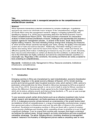 Navigating institutional voids : A managerial perspective on the competitiveness of selected African countries