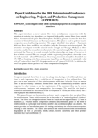 An investigative study of the mechanical properties of a composite novel plant fibre