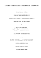 Game-theoretic methods in logic