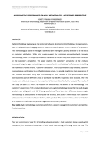 Assessing the performance of agile methodology : a customer perspective