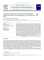 Comparative analysis on costs and benefits of producing natural and recycled concrete aggregates : a South African case study