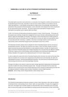 Embracing a culture of active citizenship in interior design education