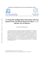 Properties of Higgs Boson interactions with top quarks in the  t t¯H and t H processes using H → γγ with the ATLAS detector