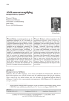 Afrikaansontmagtiging : disempowerment of Afrikaans