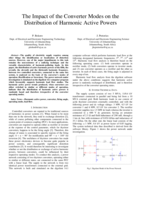 The impact of the converter modes on the distribution of active harmonic powers