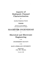 Aspects of multipath channel characterization